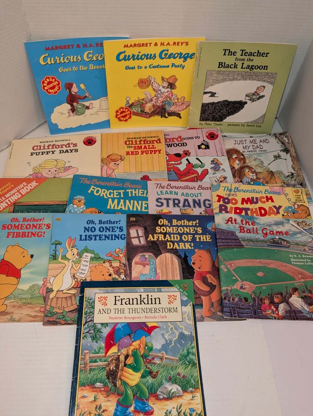 Lot 12 Vintage Children's Picture Books Collectible Rare Curios George